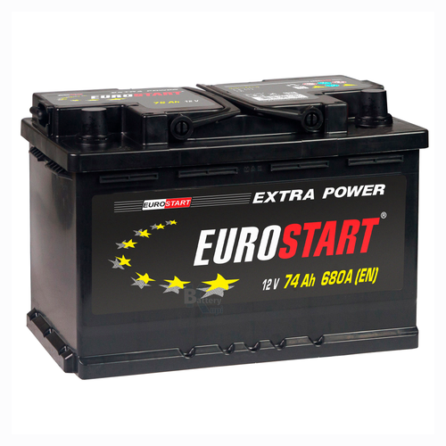 Аккумулятор EUROSTART Extra Power (74Ah, 680A, R+) EU740