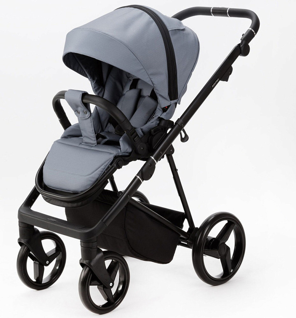 Детская коляска Adamex Quantum 2 в 1 Q-TK19 (Т.СЕРЫЙ)