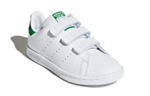 Middle-aged children adidas originals StanSmith Cf C green tail non-slip lightweight low-cut children's sneakers white and green