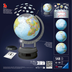 Пазл 3D Ravensburger 115495 Глобус с LED-подсветкой 540 элементов 115495 — фото 3