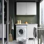 Комбинация для ванной - IKEA ENHET, 139х63.5х87.5 см, белый/антрацит, ЭНХЕТ ИКЕА