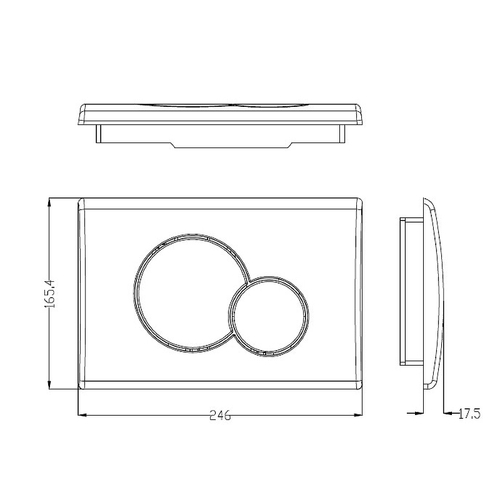 Клавиша смыва WeltWasser WW Marberg 507 RD GL-WT 10000010236 Белая глянцевая