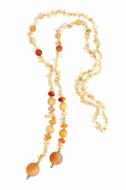 Колье из цитрина (а-1208)