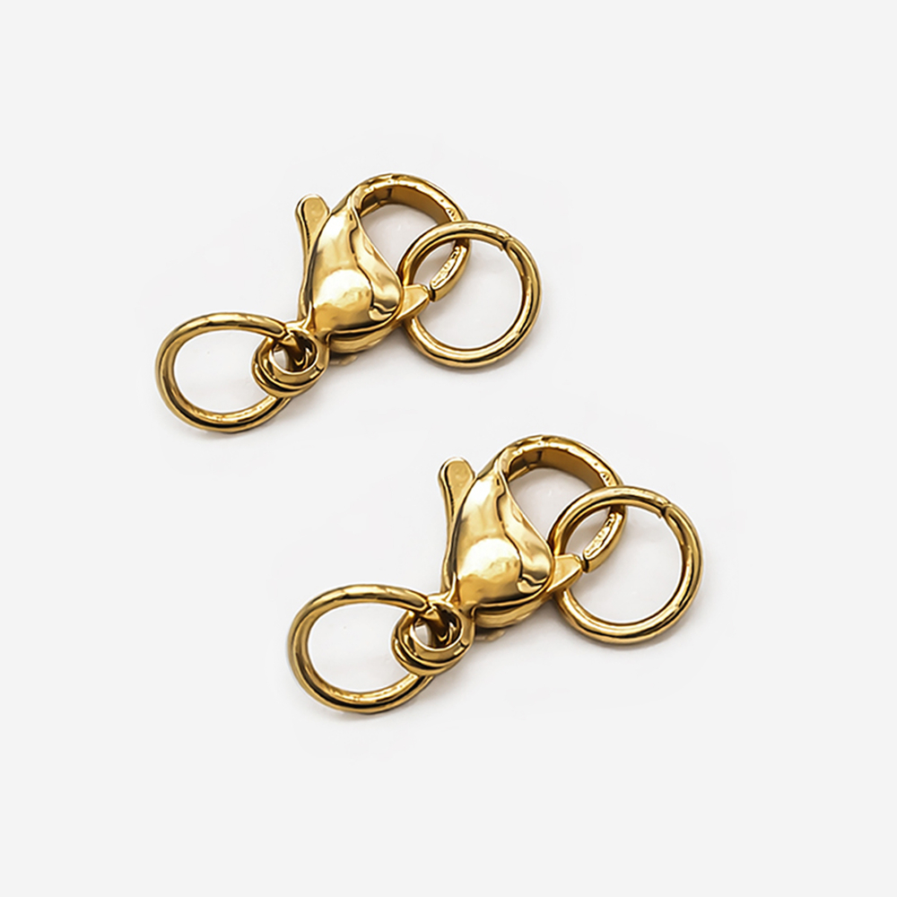 Замочек с колечком "Классика", 13*8,2мм, сталь, позолота