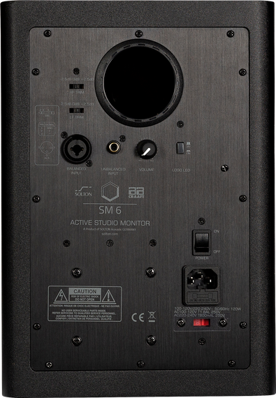 Solton SM 6 - Активный студийный монитор ближнего поля; 
6.5&quot; НЧ Custom с кевларовым диффузором / 1&quot;