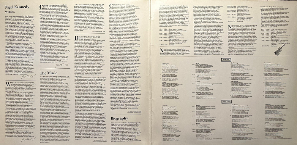 Вивальди - Времена года (Германия 1989г.)