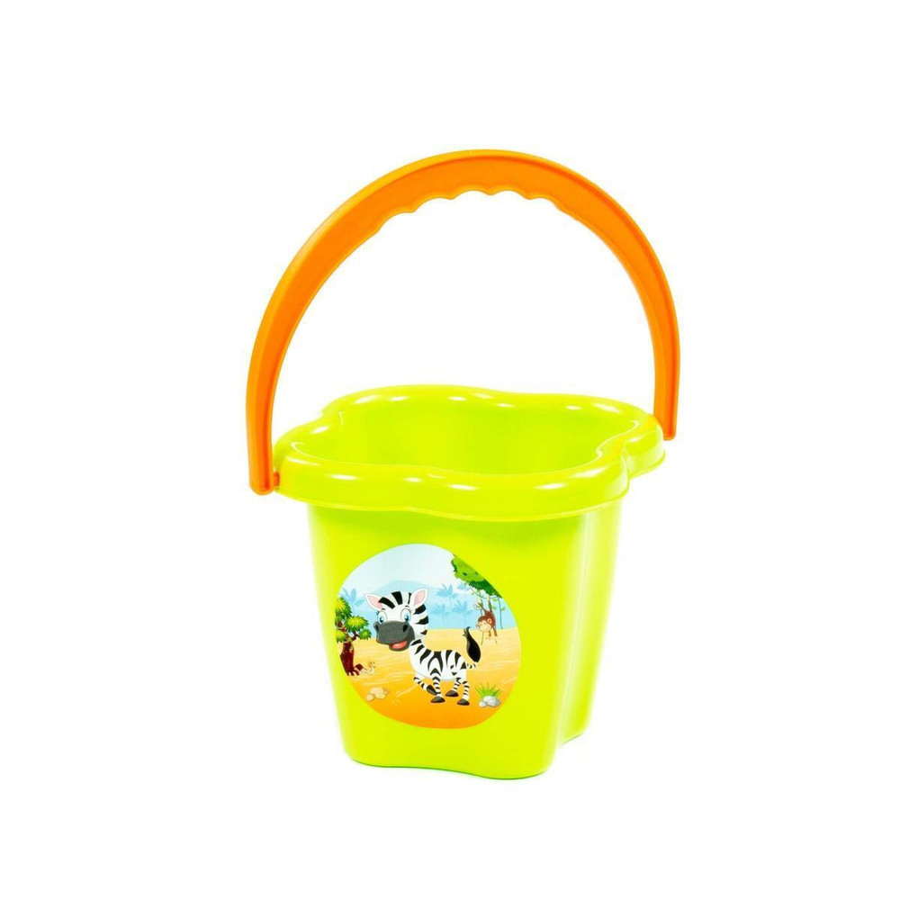 Ведро-цветок 0,8л. среднее, в ассорт. (Полесье)