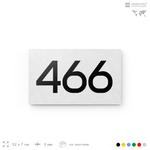 Номер на дверь 466, табличка на дверь для офиса, квартиры, кабинета, аудитории, склада, белая 120х70 мм, Айдентика Технолоджи