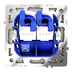 Розетка компьютерная встраиваемая двойная RJ45+RJ45 кат.6, (шелк) Voltum S70 VLS060204