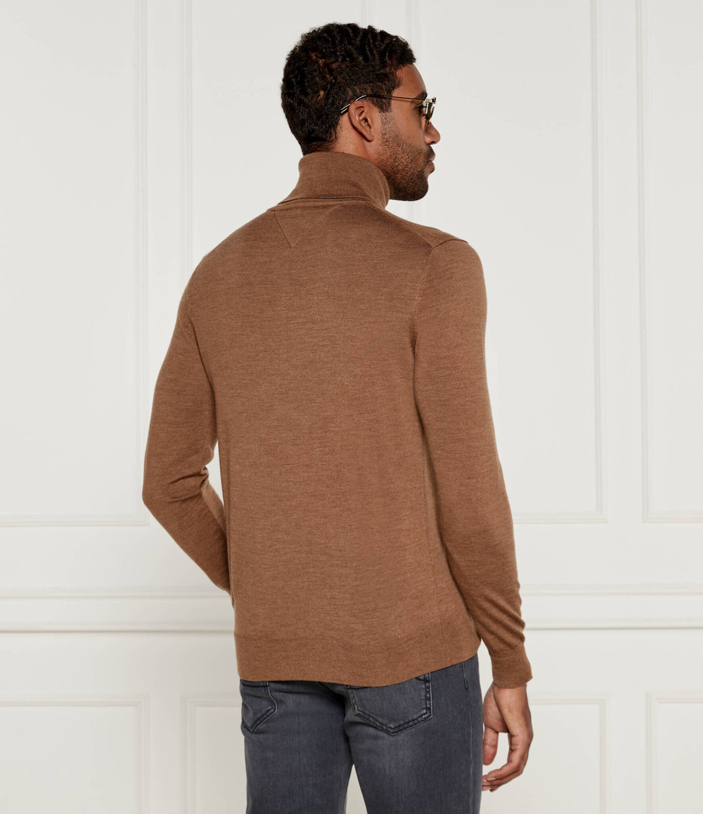 Хлопковый гольф Tommy Hilfiger - коричневый(MW0MW36537)