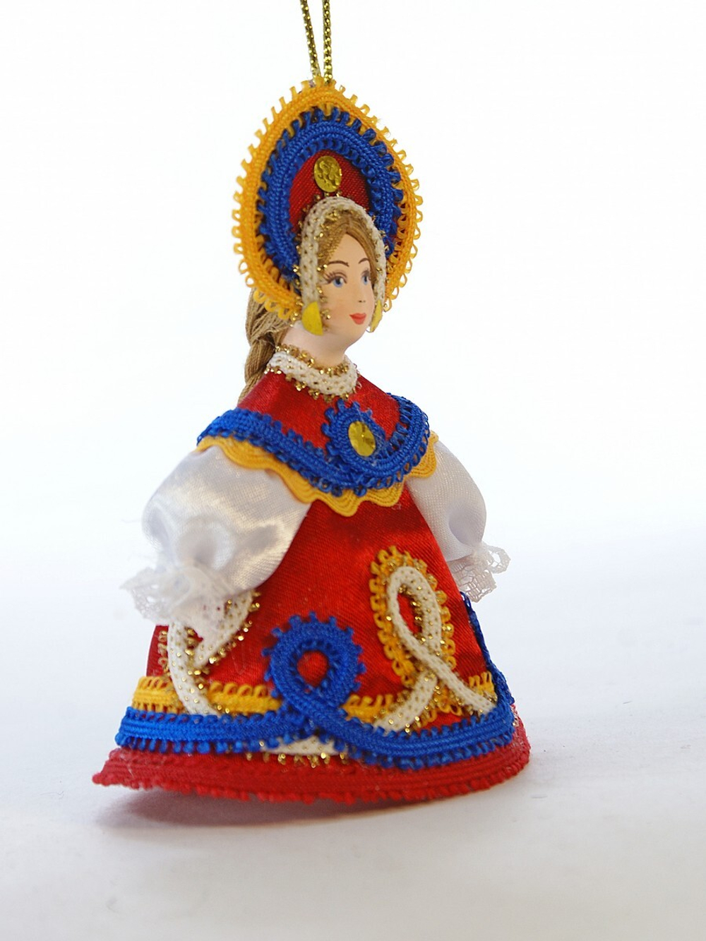 Кукла-подвеска Девушка в русском костюме