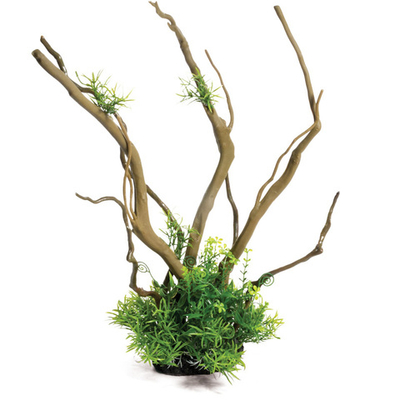 Грот "Коряга с растениями", XL, 340*90*380мм, Laguna