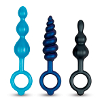 Набор из 3 силиконовых анальных стимуляторов b-Vibe Beaded Butties Bundle BV-079