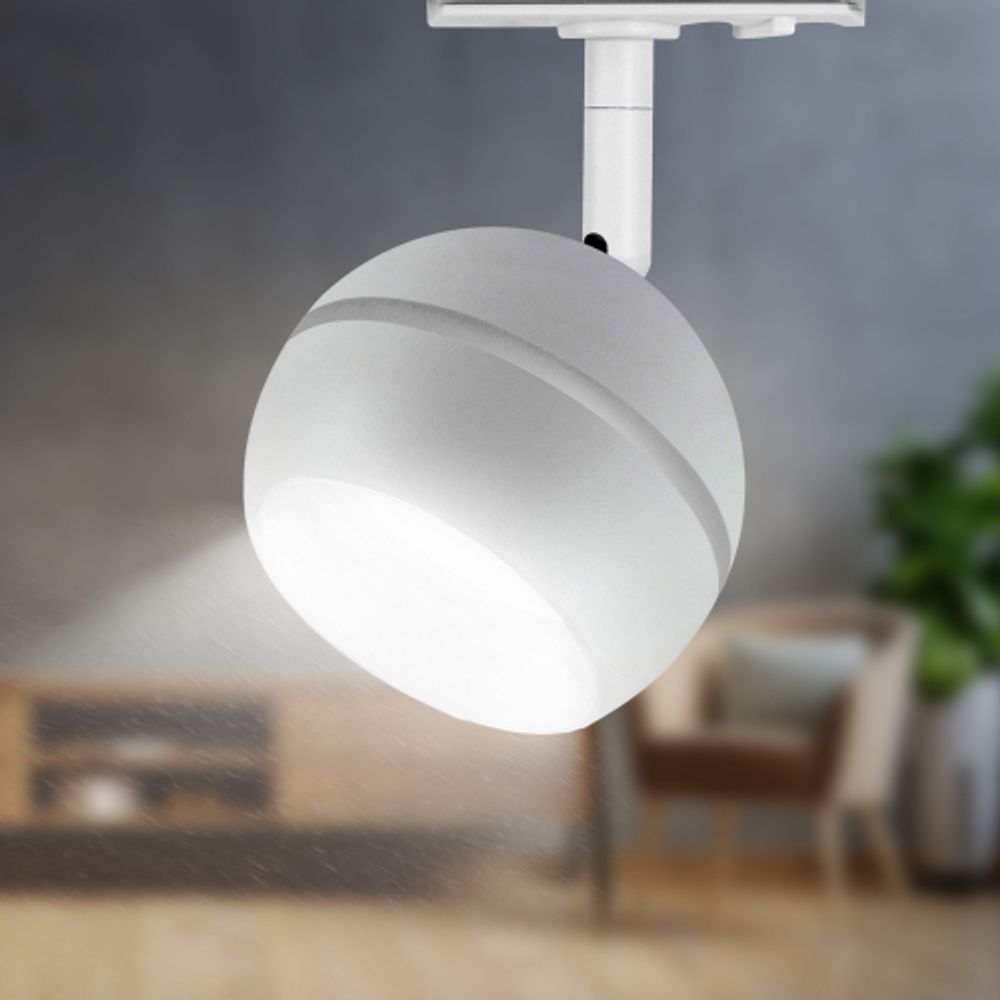 Трековый светильник однофазный ЭРА Round TR47-GX53 WH под лампу GX53 белый | Однофазные светильники под лампу