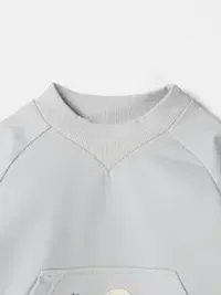 Свитшот облегченный "Жемчуг" с карманом-кенгуру 0+