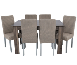 Чехол на стул без оборки Зигзаг, цвет Какао