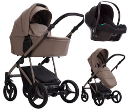 Детская коляска Bebetto Pelpasso Pro 3 в 1 с автокреслом Avionaut Cosmo 04 Св.бежевая кожа