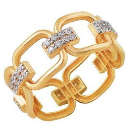 Кольцо из золота с фианитами