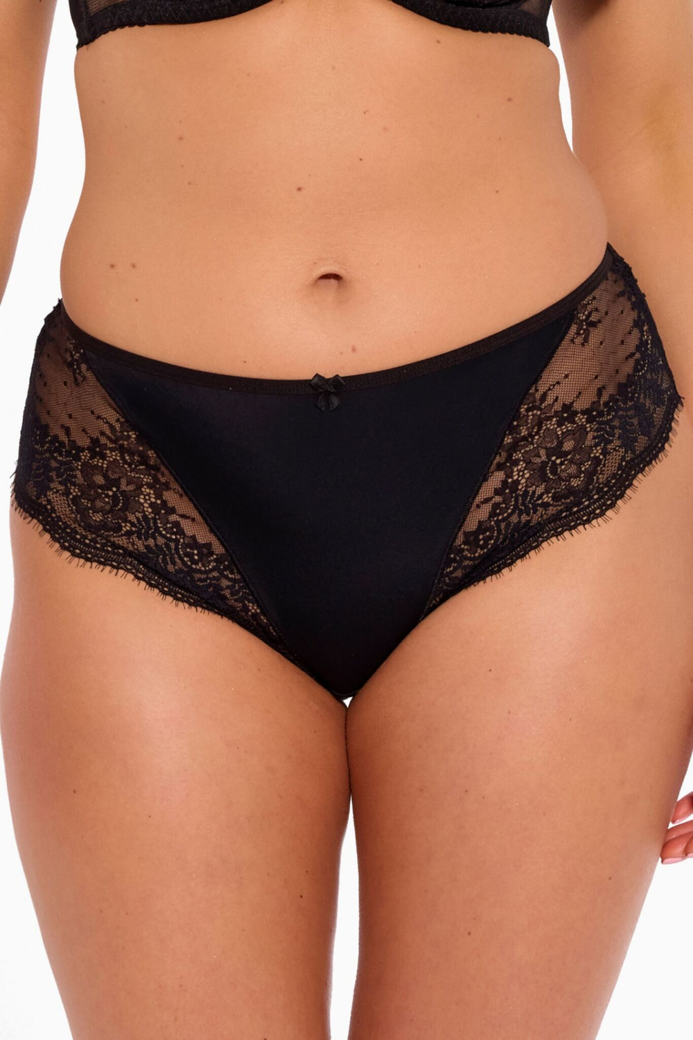 Трусики-слипы Camilla с нежным кружевом (Размер: XXXL) (Цвет: черный)