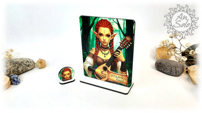 Женский аватар Гитьянки Бард для настольных игр, ДНД