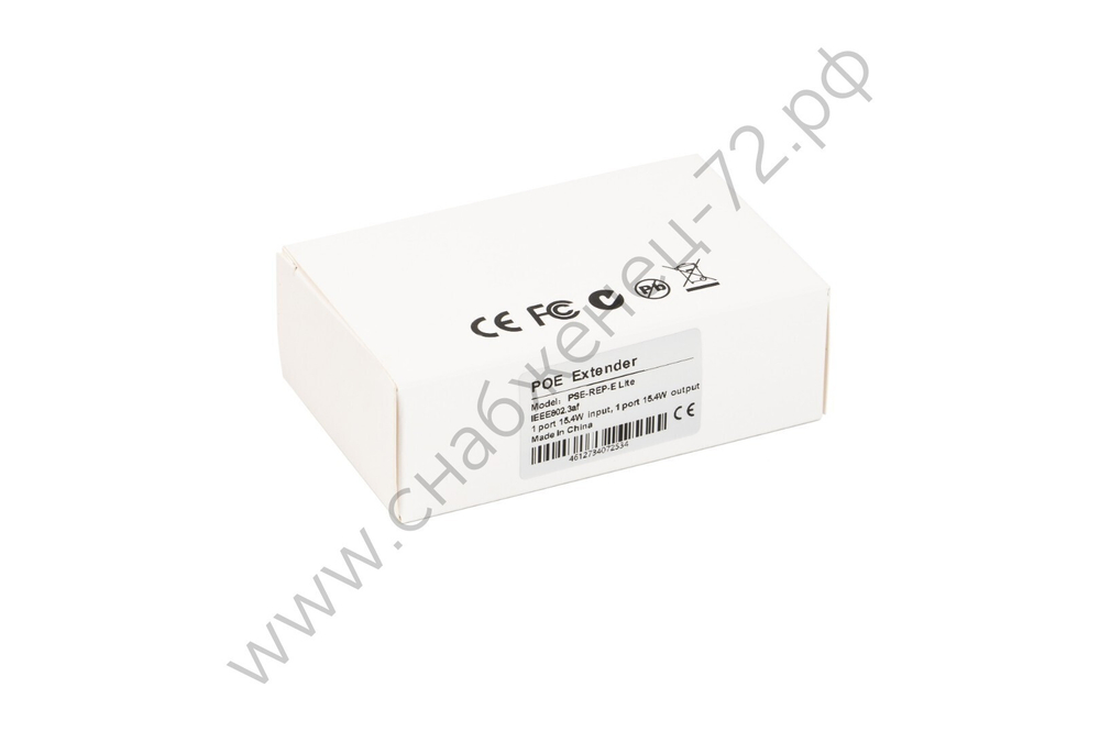Репитер PSE-REP-E Lite, вых.мощность 12,2Вт, дальность передачи 100м., вх./вых. RJ-45 PoE