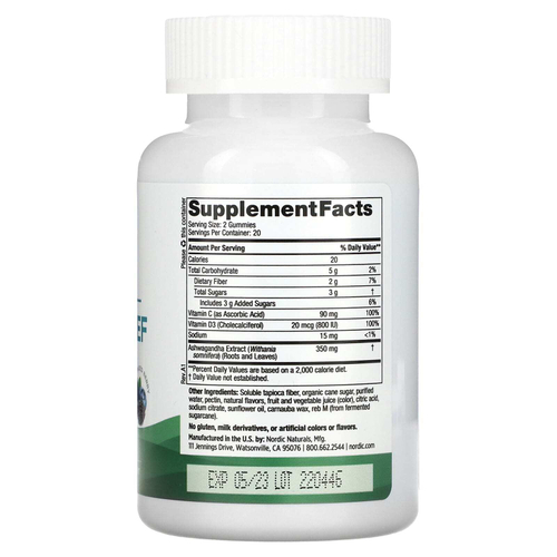 Nordic Naturals, Жевательные таблетки для снятия стресса, ягодное ассорти, 40 жевательных таблеток