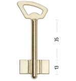 Заготовка сувальдного ключа 14204 БЕРЕТ литье (70*26,2*12,6мм)(5,7мм) (BRT1D) (желтый)