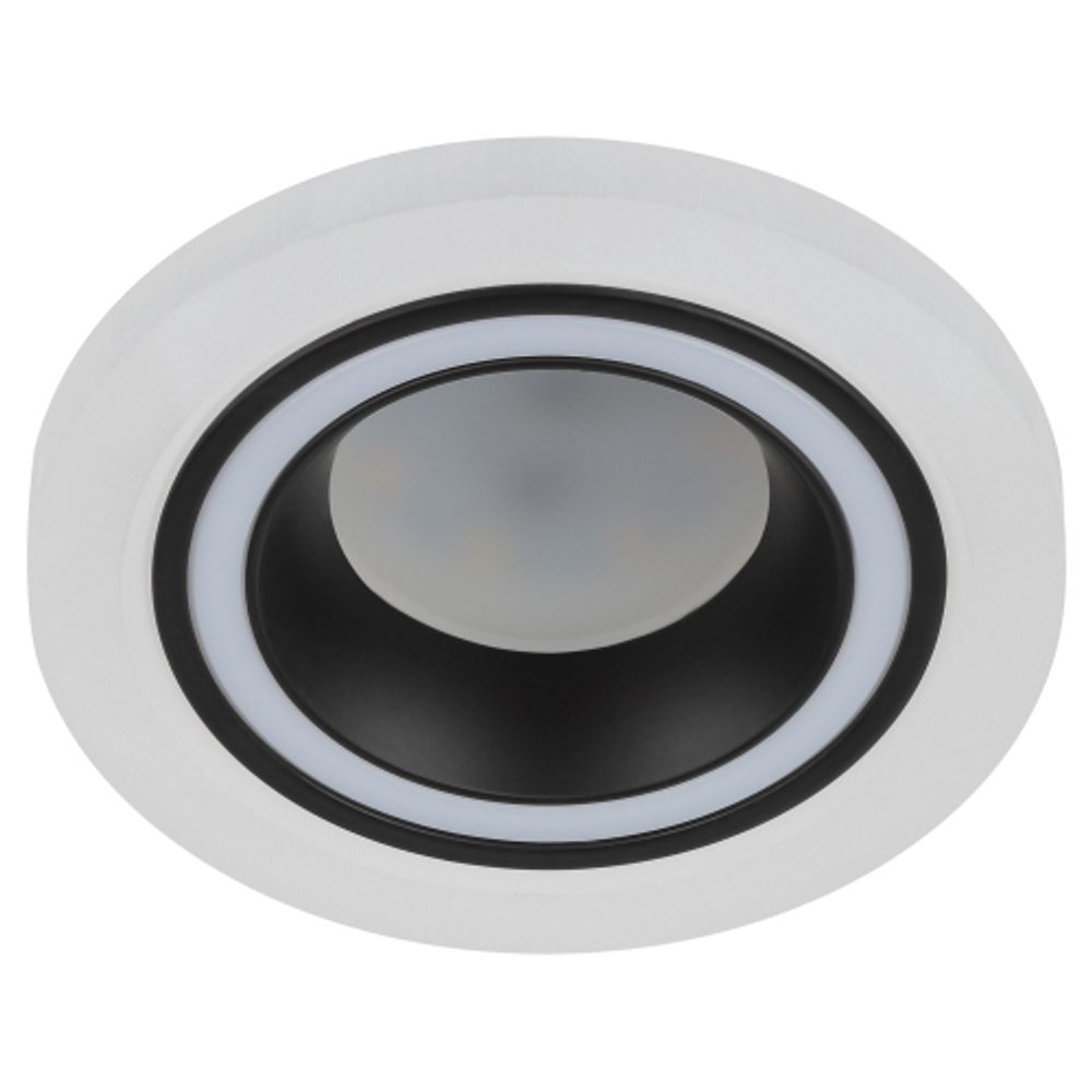 Светильник встраиваемый декоративный ЭРА DK90 WH/BK под лампу MR16 GU5.3 белый/черный