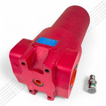 WKDFBN/HC500F10B1.1 - Напорный фильтр гидравлический одинарный модели DF тонкость фильтрации 10 мкм, типоразмер 500, вид присоединения: фланец SAE 2" (DN50), материал корпуса - чугун, рабочее давление до 420 бар, визуальный индикатор загрязнения