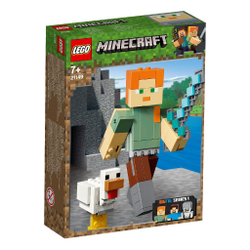 LEGO Minecraft: Алекс с цыпленком 21149 — Alex BigFig with Chicken — Лего Майнкрафт