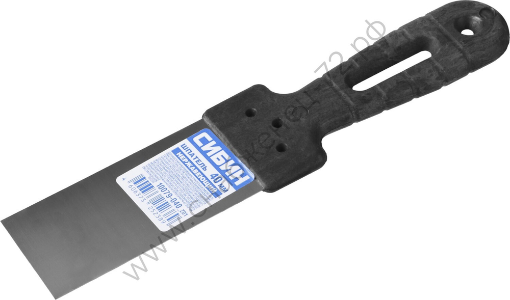 СИБИН 40 мм, пластиковая ручка, нержавеющий, Шпатель (10079-040)