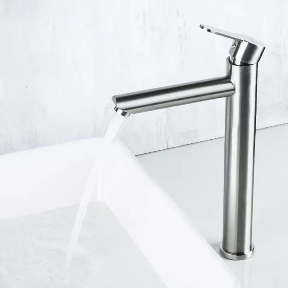 Смеситель для раковины, Frap, корот изл, с картриджем, нерж, F10801-2