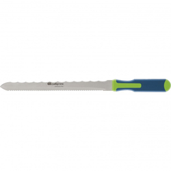 Нож для резки теплоизоляционных панелей, 2-стороннее лезвие, обрезиненная рукоятка, 420 мм, лезвие 280 мм Сибртех