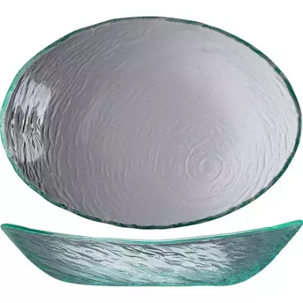 Салатник «Скейп гласс» овальный стекло ,L=30см прозр