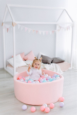 Romana Airpool Детский сухой бассейн Easy (розовый с розовыми шарикам