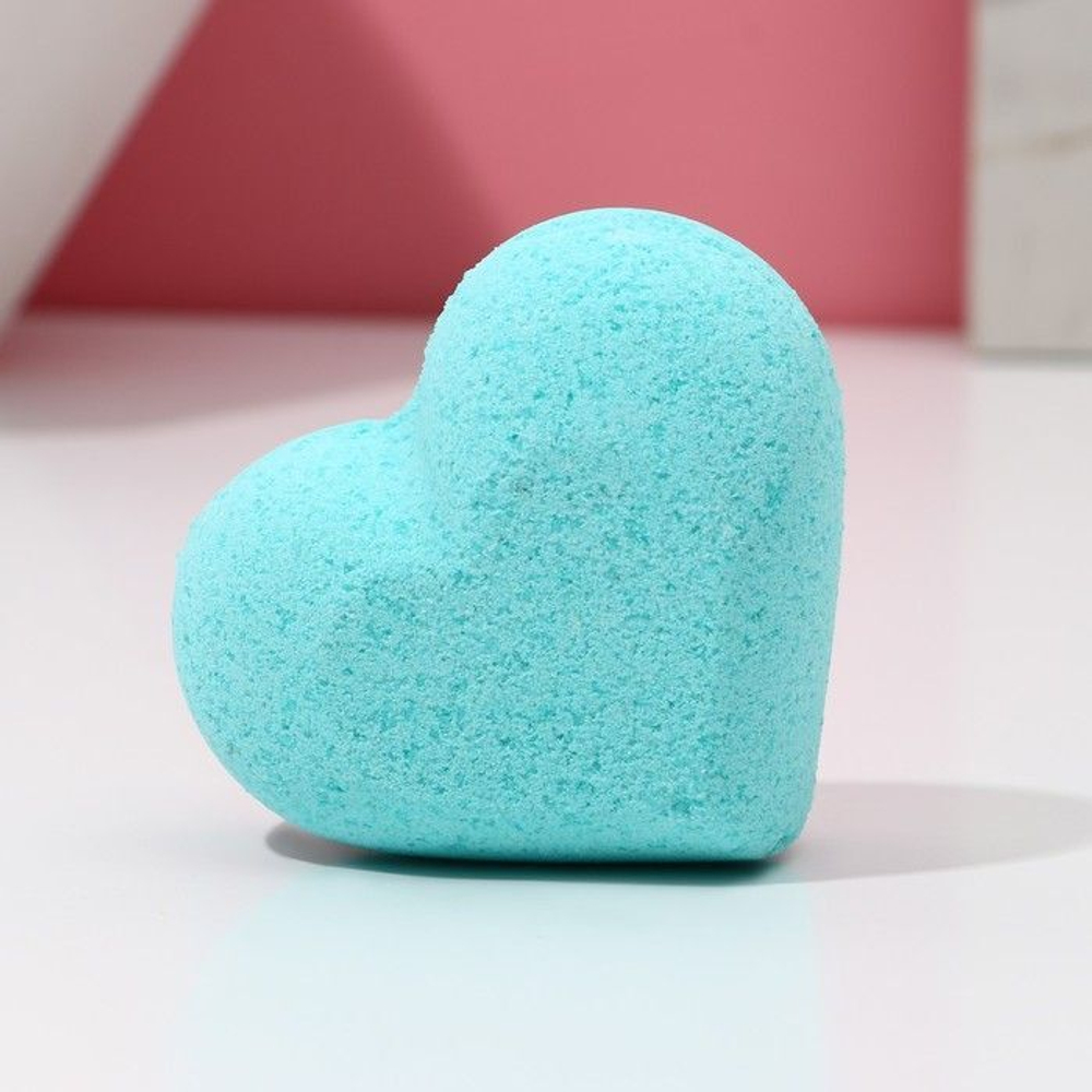 Бомбочка для ванны в форме сердца «Ты чудесна!» с ароматом мяты - 130 гр.