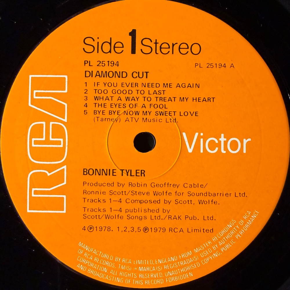 Bonnie Tyler ‎– Diamond Cut (Англия 1979г.)