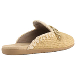 MOU Rubber Sole Abrasion Resistant Closed Toe Slippers Women"s Beige