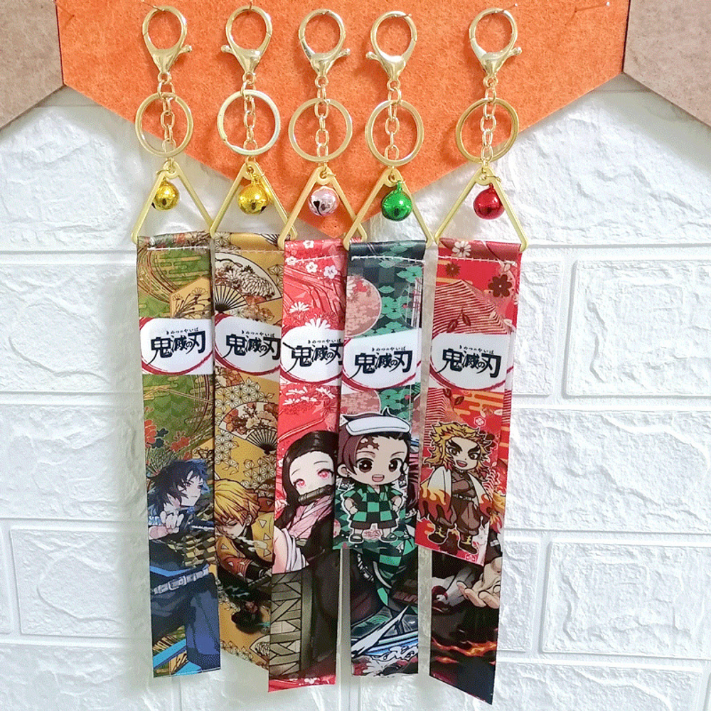 Брелок тканевый с бубенцом "Клинок, рассекающий демонов"