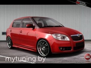 Накладки на пороги XR для Skoda Fabia 2