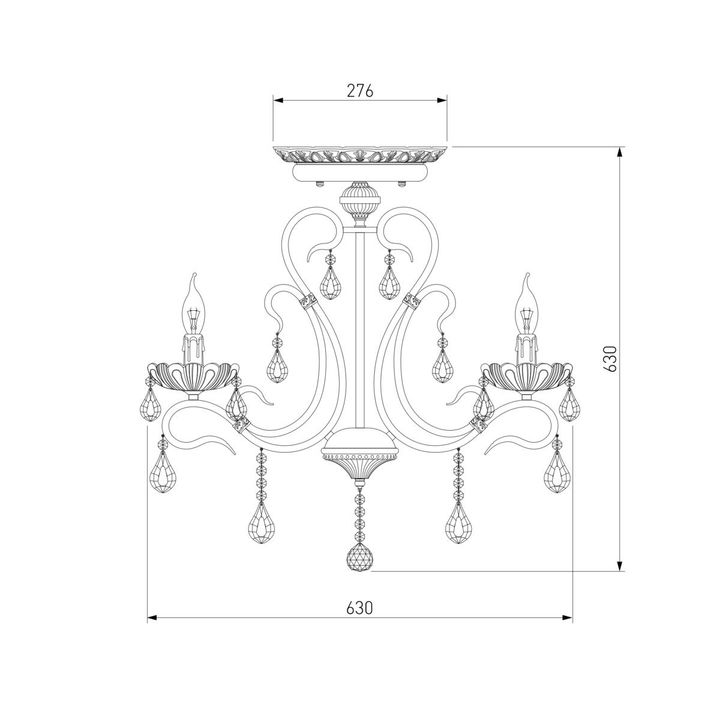 Подвесная люстра Eurosvet 12205/6 белый Strotskis