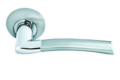 Ручка MORELLI MH-06 SN/CP бел. никель/хром Пиза