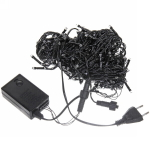 Гирлянда для улицы 20м 240 ламп LED чёрный провод, 8 реж, IP-54, Красный (возможность соединения)