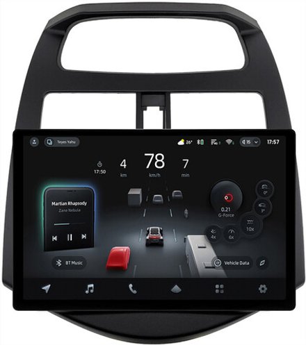 Магнитола для Chevrolet Spark M300 2009-2022, Ravon R2 (рамка матовая) - Teyes CC4-PRO монитор 13" 2K QLED на Android 13, Snapdragon 778G, 8+128, AI, CarPlay, DSP, 4G SIM-слот