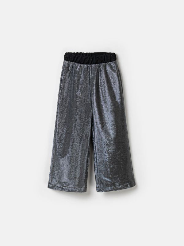 Брюки палаццо из люрекса 