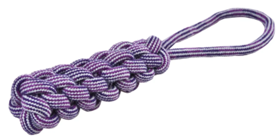 YUGI Веревка косичка Игрушка для собак, Фиолетовая, 34 см