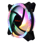 Комплект из 3 вентиляторов TESLA RGB120-3D3, 120мм, 1200rpm, 3-pin+Molex, прозрачный-белый/RGB, 38CFM, 21дБ, антивибропрокладки (TSL-120-3D3)