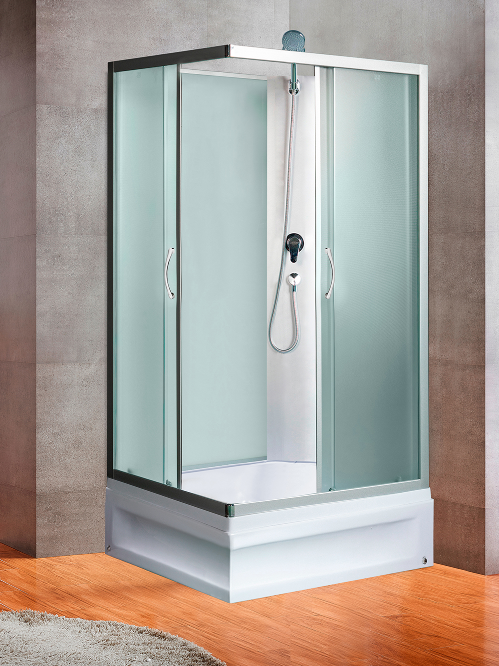 Душевая кабина RIVER QUADRO Б/К XL 120/80/41 MT с поддоном 120x80x220 10000013642 Универсальная Прямоугольник