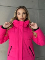 Куртка осенняя с капюшоном удлиненная