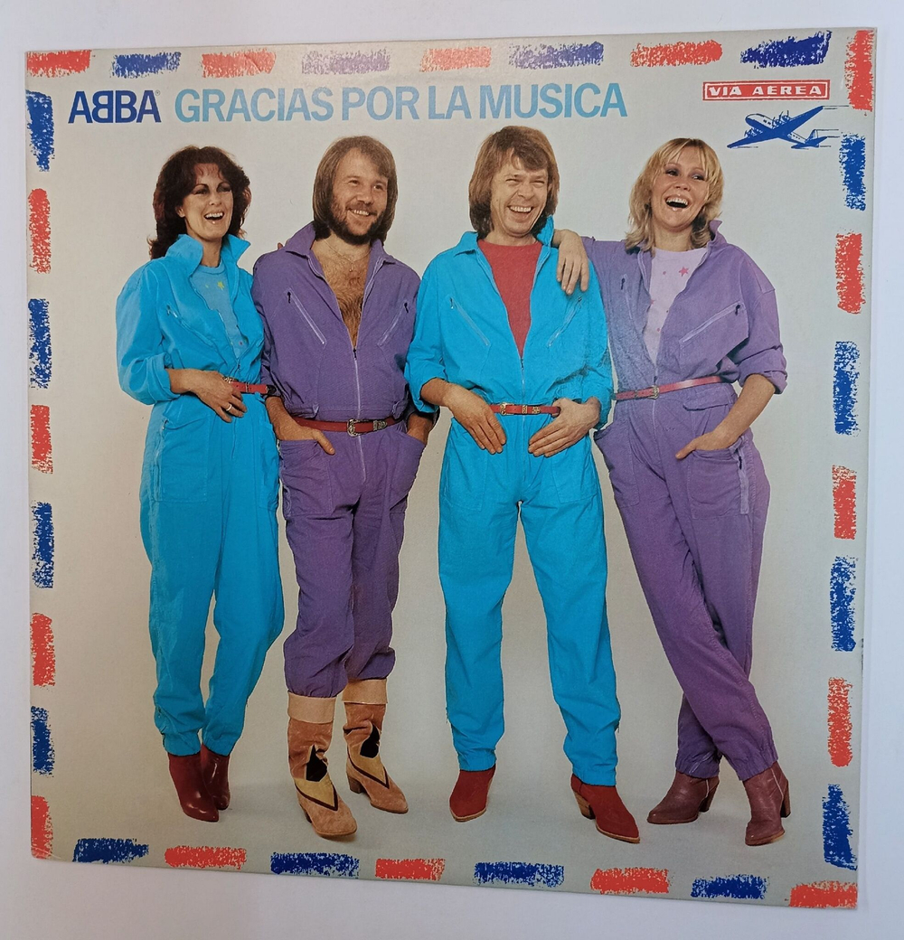 Винтажная виниловая пластинка LP ABBA Gracias Por La Musica (Japan 1980) (Red Vinyl, No Obi)